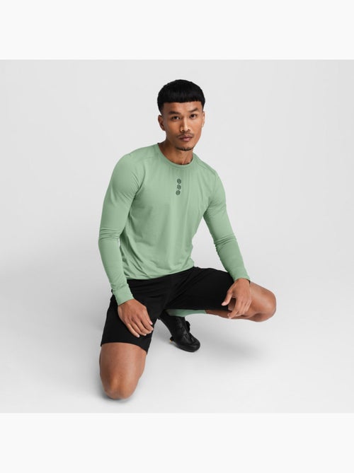 T-shirt da ciclismo gravel a maniche lunghe da uomo ciclismo uomo spruce - Kiabi