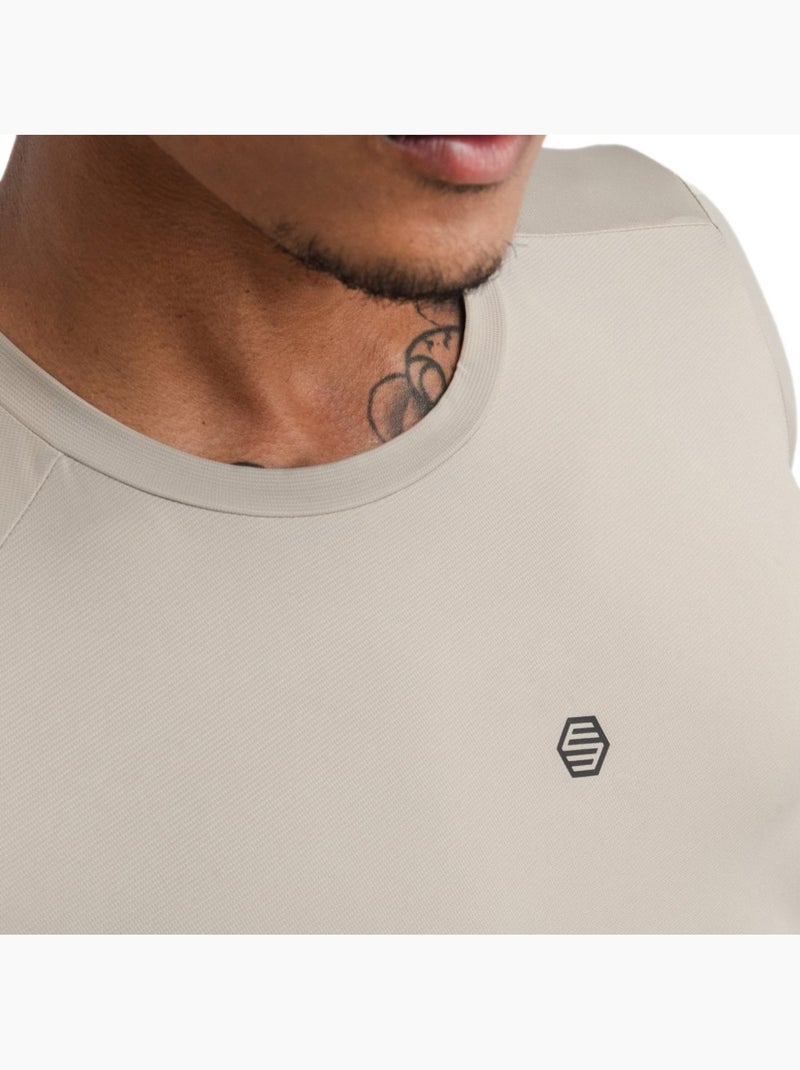 T-shirt da ciclismo gravel da uomo ciclismo uomo cedar Beige - Kiabi