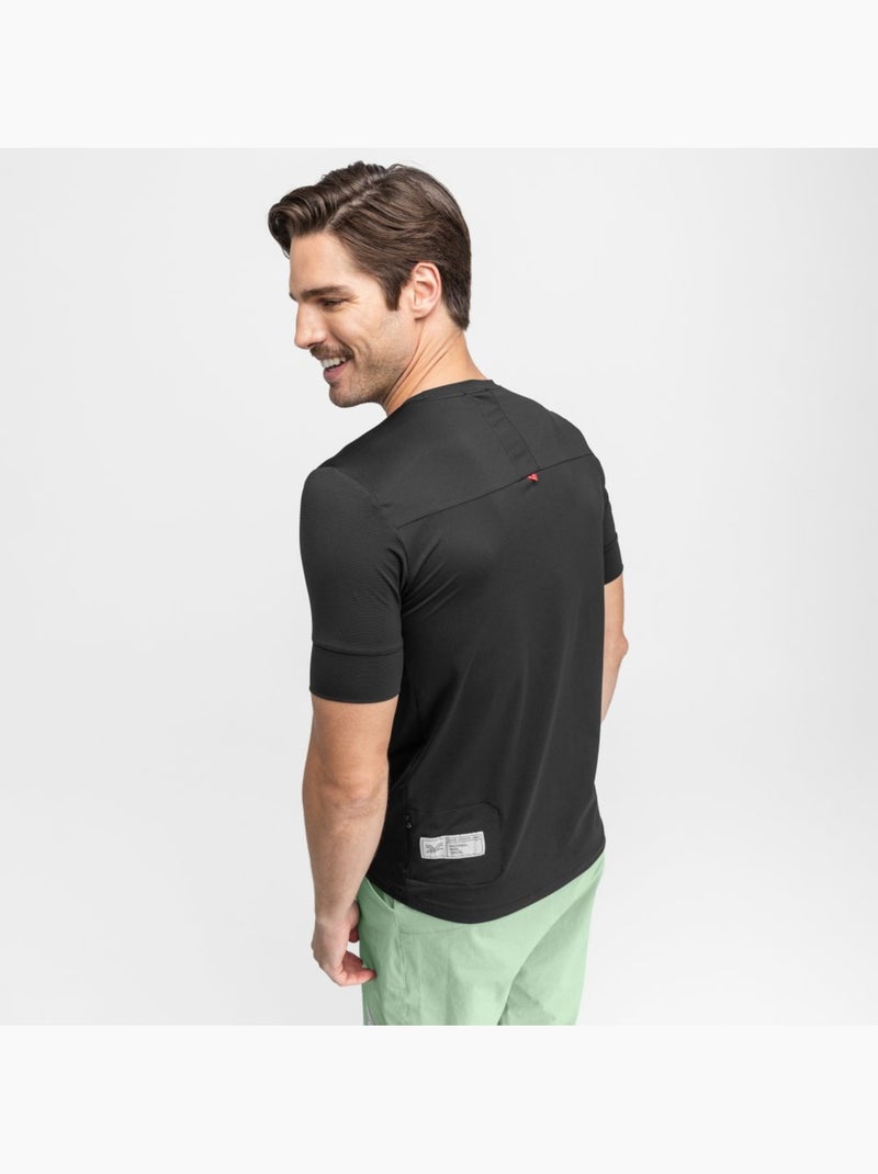 T-shirt da ciclismo gravel da uomo ciclismo uomo locust Nero - Kiabi