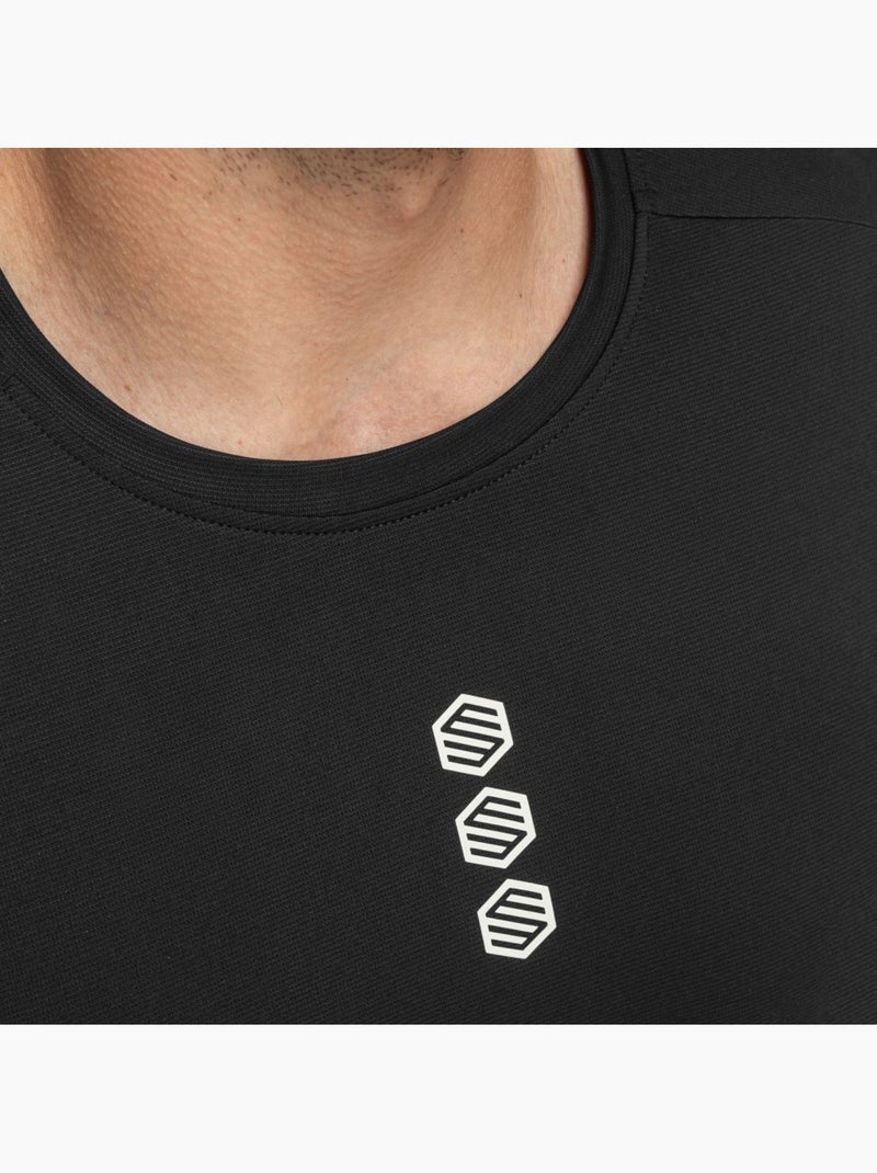 T-shirt da ciclismo gravel da uomo ciclismo uomo locust Nero - Kiabi