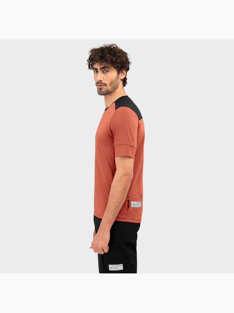 T-shirt da ciclismo gravel da uomo ciclismo uomo tushar Beige argilla - Kiabi