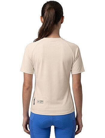 T-shirt da ciclismo gravel donna donna linden-w sand