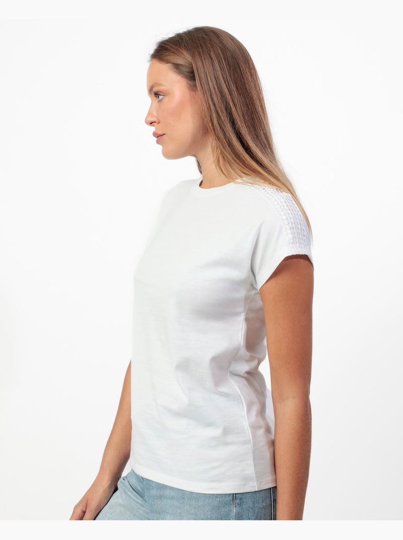 T-shirt da donna a maniche corte con spalline ADMAS Bianco - Kiabi
