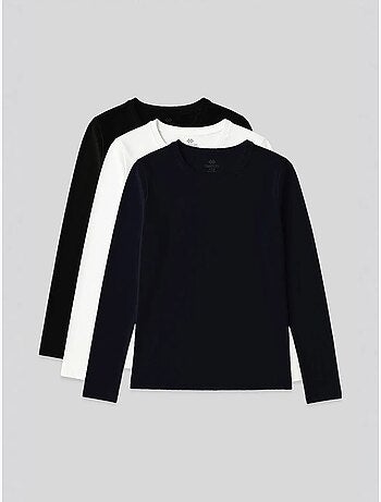 T-shirt da donna a maniche lunghe con girocollo tommy