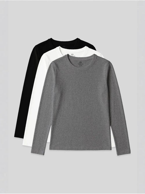 T-shirt da donna a maniche lunghe con girocollo tommy - Kiabi T-shirt da donna a maniche lunghe con girocollo tommy - Kiabi