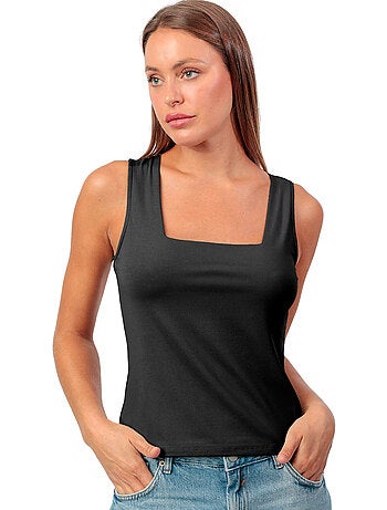 T-shirt da donna ADMAS senza maniche, tinta unita, con scollo quadrato.