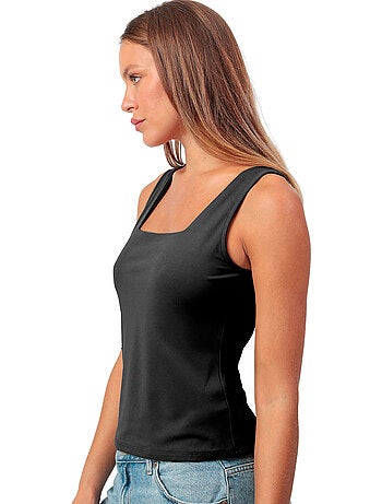 T-shirt da donna ADMAS senza maniche, tinta unita, con scollo quadrato.