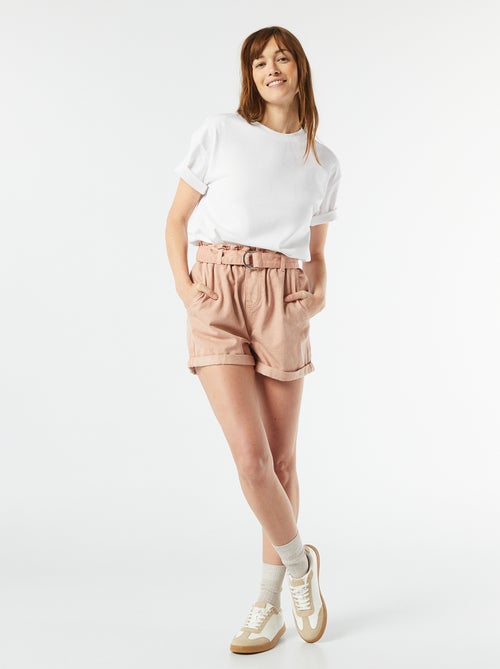 T-shirt da donna in cotone a girocollo e maniche corte - Kiabi T-shirt da donna in cotone a girocollo e maniche corte - Kiabi