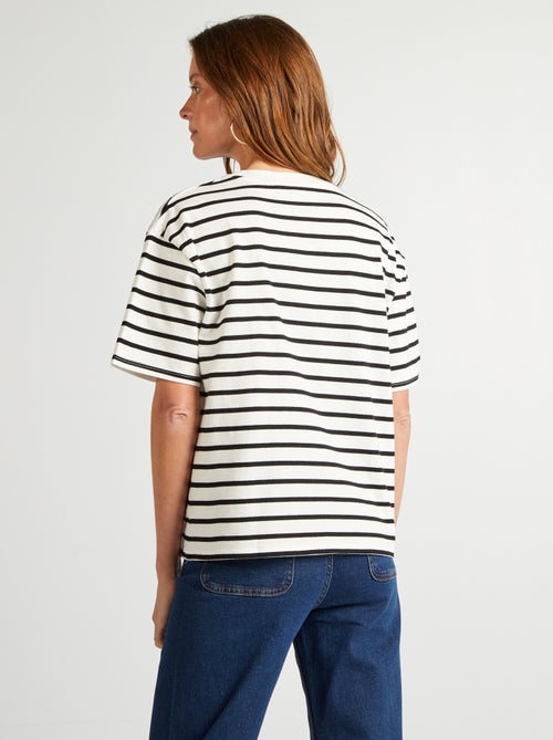 T-shirt da donna in cotone a girocollo e maniche corte - Kiabi