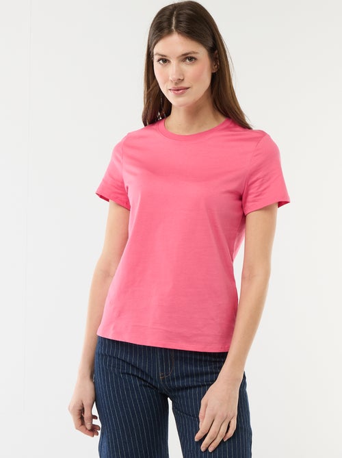 T-shirt da donna in cotone a girocollo e maniche corte - Kiabi
