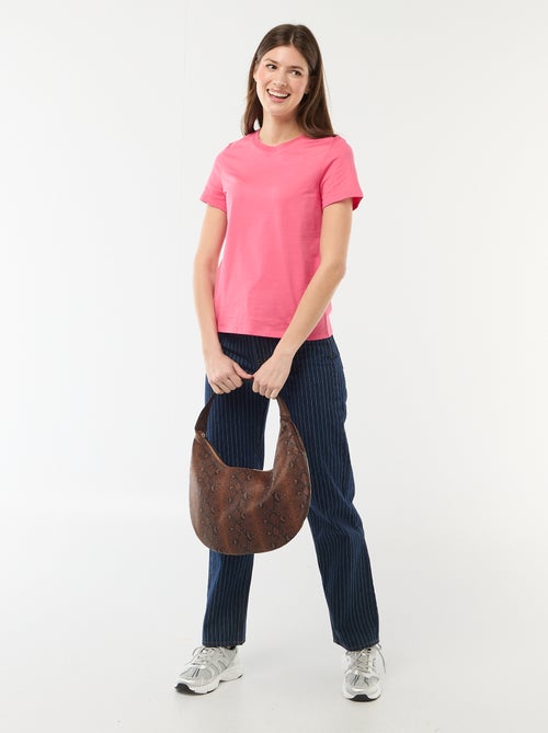 T-shirt da donna in cotone a girocollo e maniche corte - Kiabi