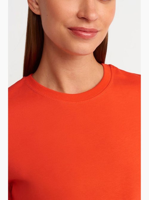 T-shirt da donna in cotone con scollo a girocollo dilvin - Kiabi T-shirt da donna in cotone con scollo a girocollo dilvin - Kiabi