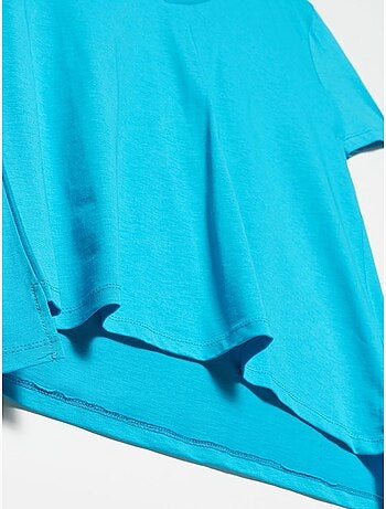 T-shirt da donna in cotone con scollo a v dilvin