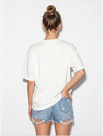 T-shirt da donna in cotone ed elastan lucci