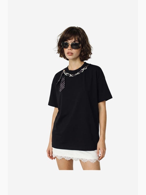 T-shirt da donna in cotone ed elastan lucci - Kiabi T-shirt da donna in cotone ed elastan lucci - Kiabi