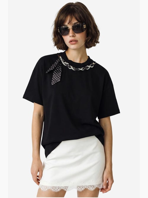 T-shirt da donna in cotone ed elastan lucci - Kiabi T-shirt da donna in cotone ed elastan lucci - Kiabi