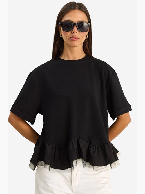 T-shirt da donna in cotone ed elastan lucci - Kiabi T-shirt da donna in cotone ed elastan lucci - Kiabi