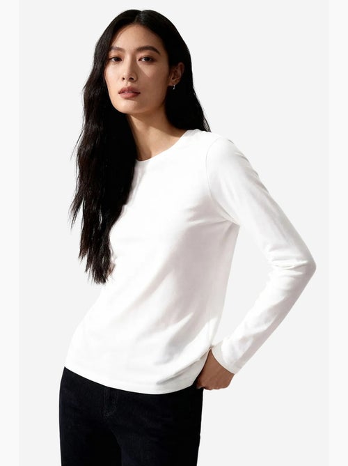 T-shirt da donna in cotone ed elastan tommy - Kiabi