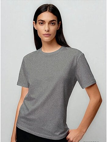 T-shirt da donna in cotone ed elastan tommy