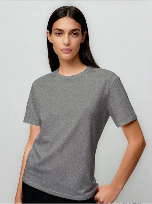 T-shirt da donna in cotone ed elastan tommy - Kiabi