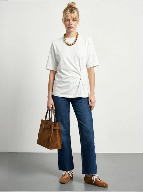 T-shirt da donna in cotone lucci - Kiabi
