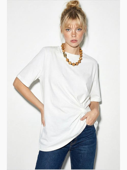 T-shirt da donna in cotone lucci - Kiabi