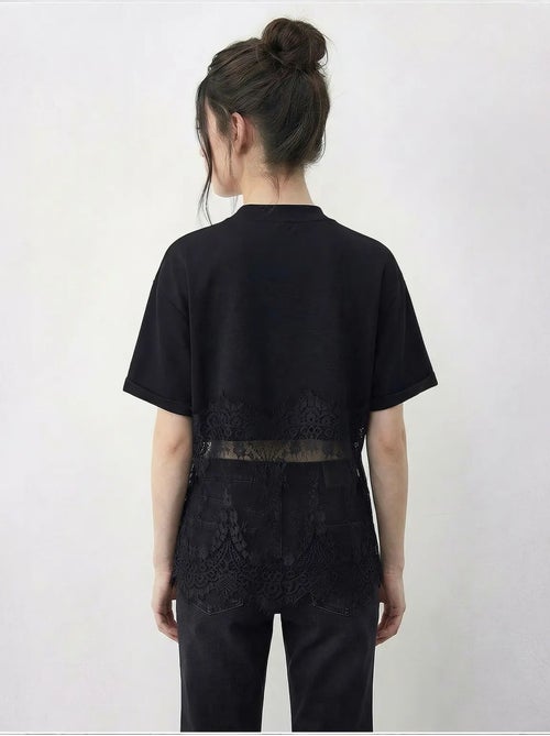 T-shirt da donna in cotone lucci - Kiabi