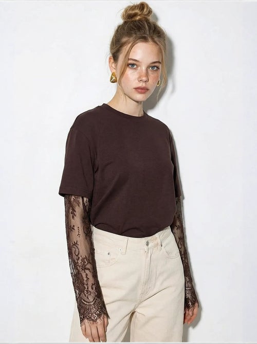 T-shirt da donna in cotone-poliestere lucci - Kiabi T-shirt da donna in cotone-poliestere lucci - Kiabi
