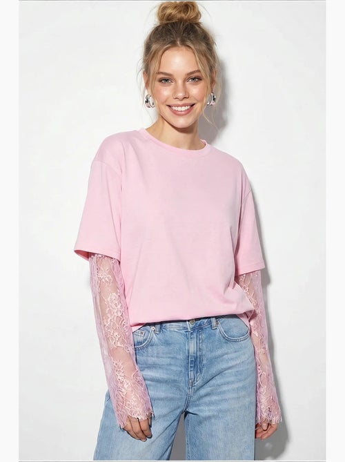 T-shirt da donna in cotone-poliestere lucci - Kiabi