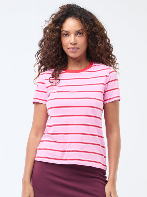 T-shirt da donna in cotone stampato a girocollo - Kiabi