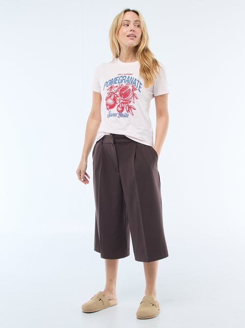 T-shirt da donna in cotone stampato a girocollo - Kiabi
