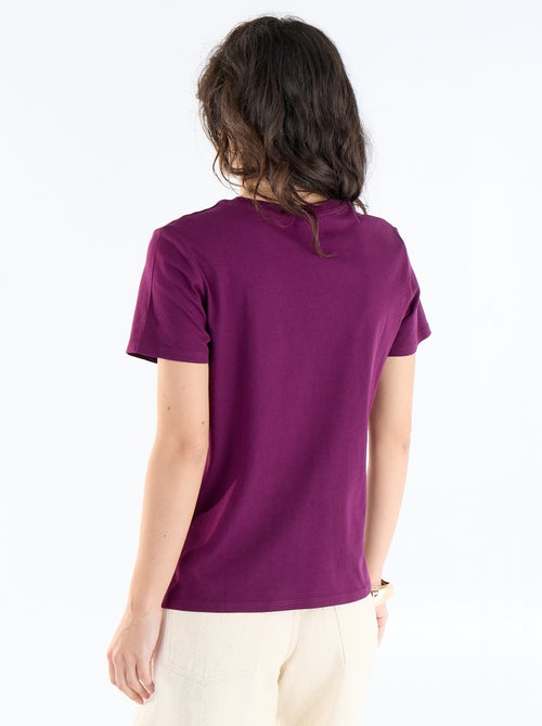 T-shirt da donna in cotone stampato a girocollo - Kiabi T-shirt da donna in cotone stampato a girocollo - Kiabi