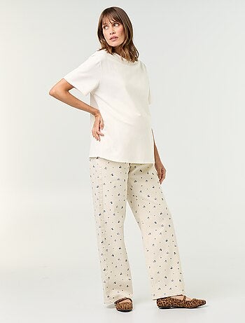 T-shirt da donna in jersey di cotone a maniche corte