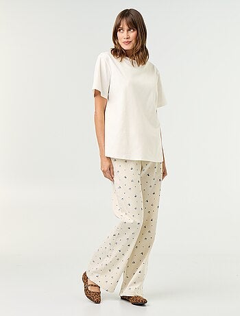 T-shirt da donna in jersey di cotone a maniche corte