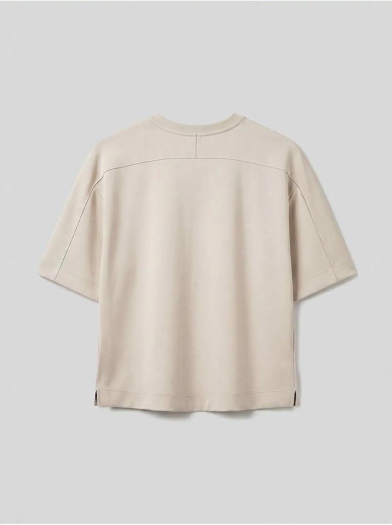 T-shirt da donna in misto viscosa tommy Beige argilla - Kiabi