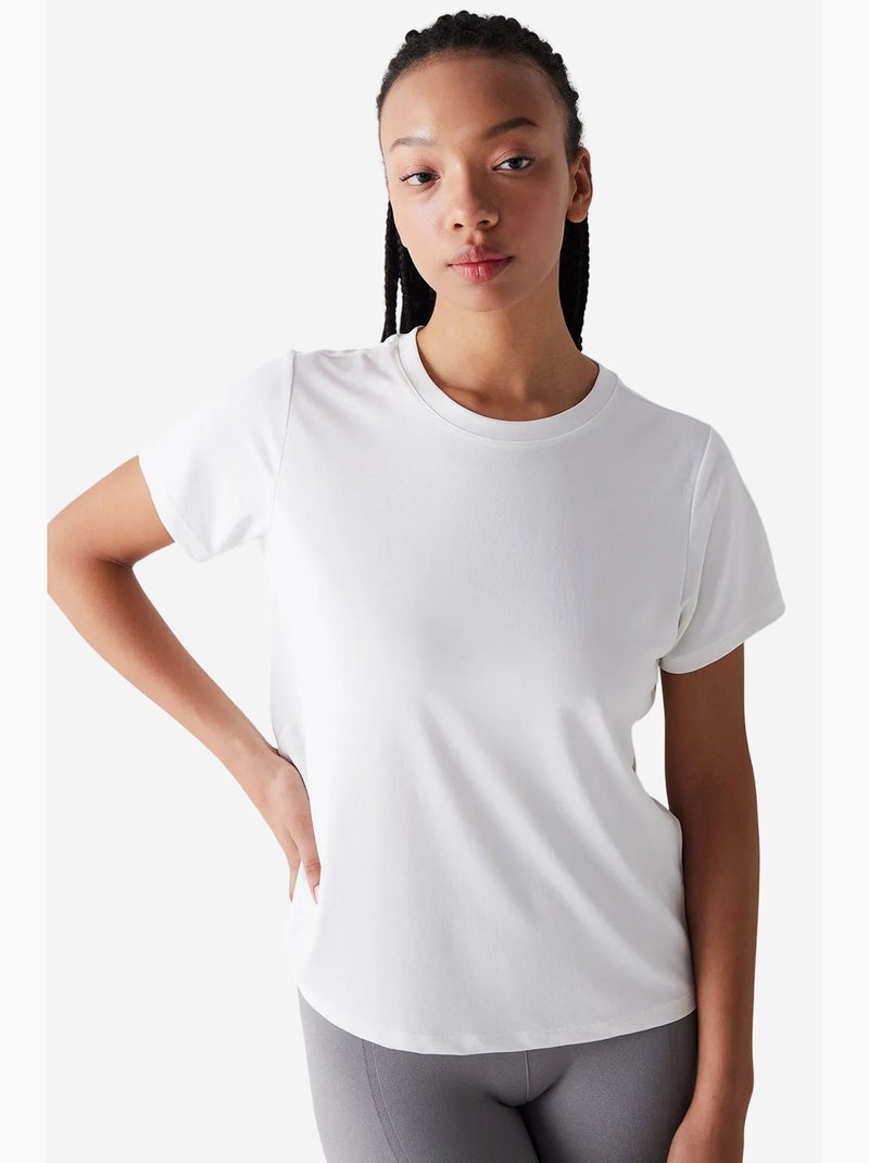 T-shirt da donna in modal penti Bianco sporco - Kiabi