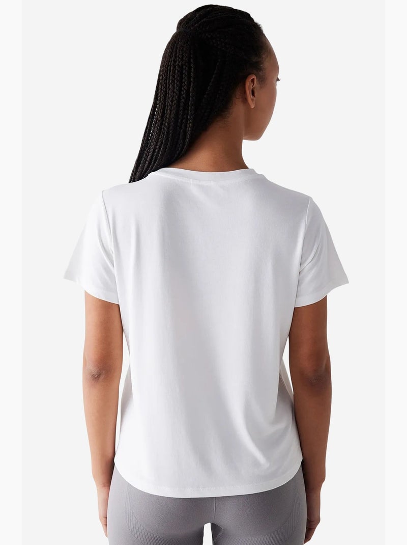 T-shirt da donna in modal penti Bianco sporco - Kiabi