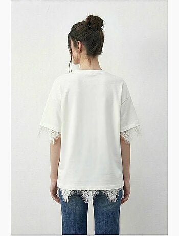 T-shirt da donna in poliestere ed elastan lucci