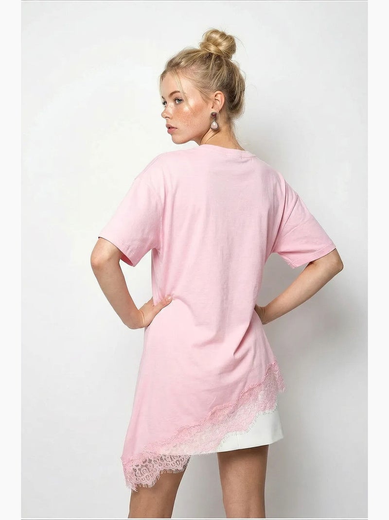 T-shirt da donna in poliestere ed elastan lucci Rosa chiaro - Kiabi