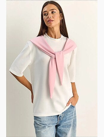 T-shirt da donna in poliestere ed elastan lucci