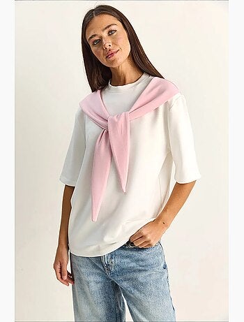 T-shirt da donna in poliestere ed elastan lucci