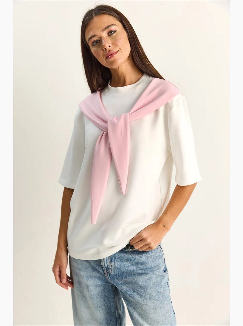 T-shirt da donna in poliestere ed elastan lucci Rosa pallido - Kiabi