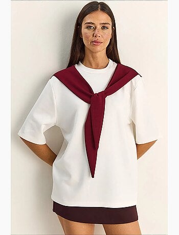 T-shirt da donna in poliestere ed elastan lucci