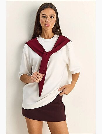 T-shirt da donna in poliestere ed elastan lucci