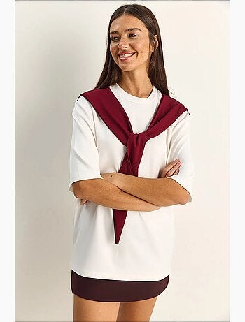 T-shirt da donna in poliestere ed elastan lucci