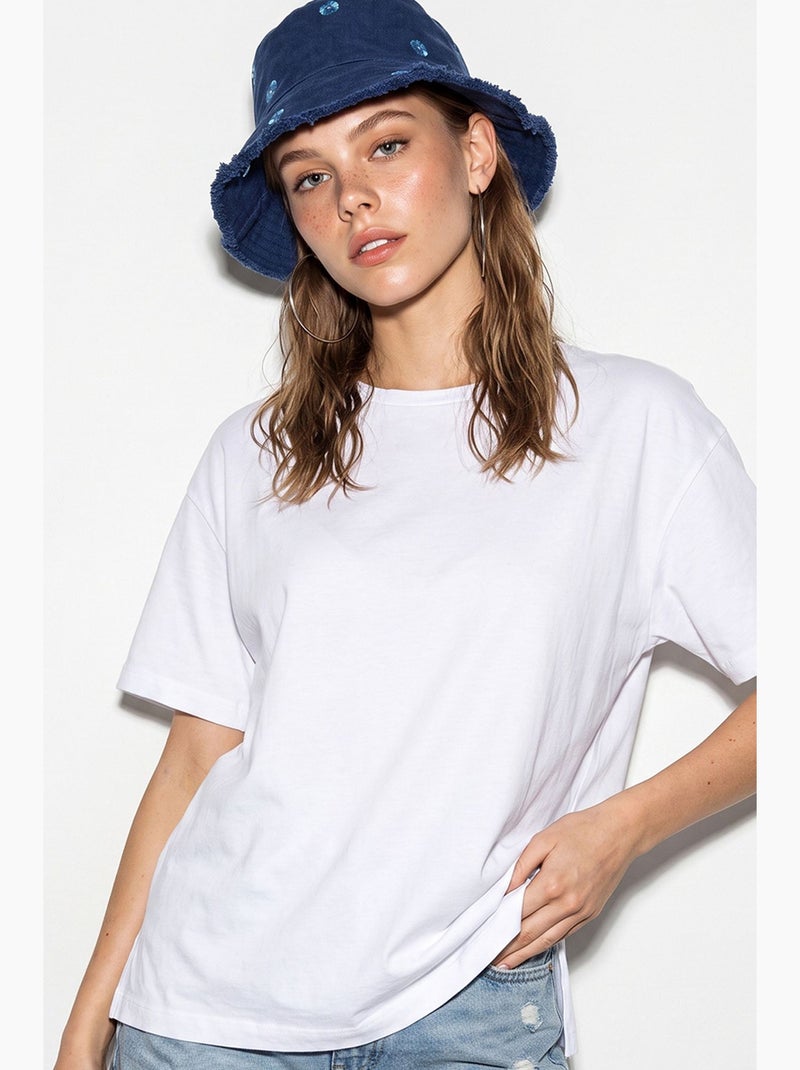T-shirt da donna lucci Bianco - Kiabi