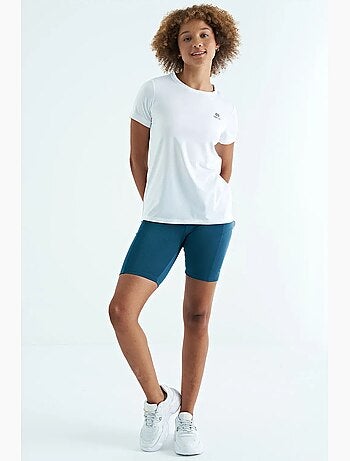 T-shirt da donna rilassata con girocollo e spacchi laterali tommy