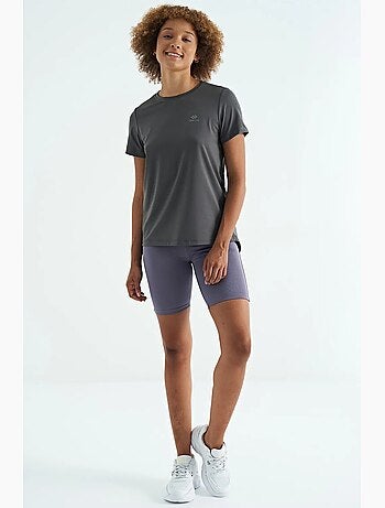 T-shirt da donna rilassata con girocollo e spacchi laterali tommy