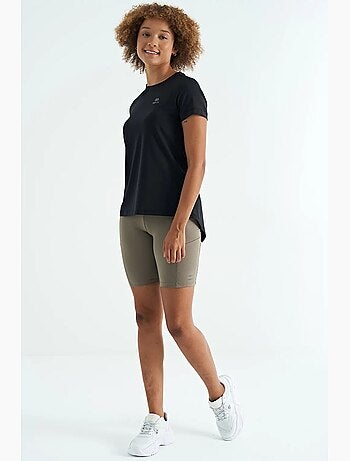 T-shirt da donna rilassata con girocollo e spacchi laterali tommy