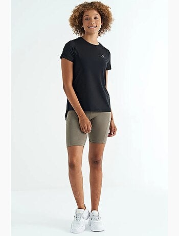 T-shirt da donna rilassata con girocollo e spacchi laterali tommy